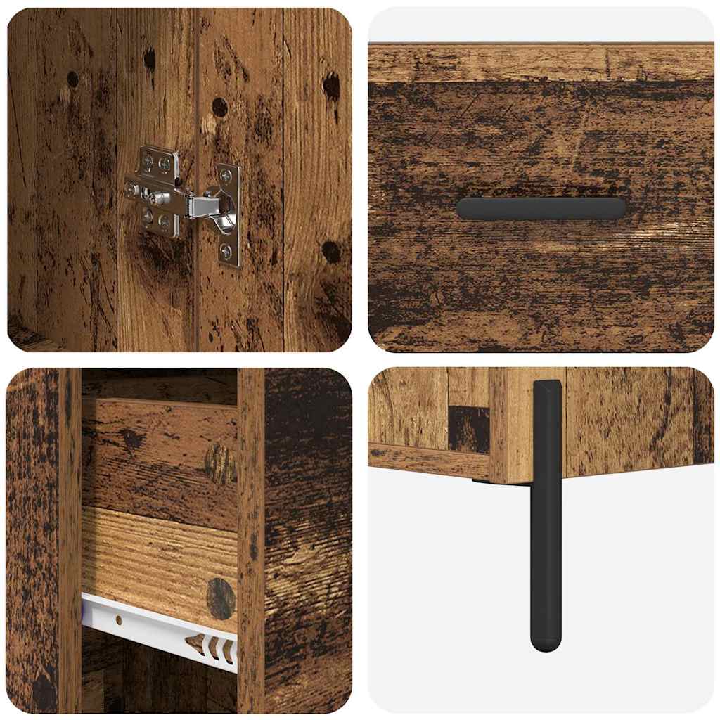 Highboard Old Wood 34.5 x 34 x 180 cm Engineered Wood