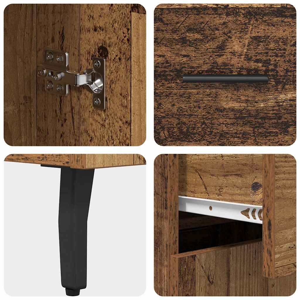 Highboard 2 pcs Old Wood 69.5 x 34 x 180 cm Engineered Wood