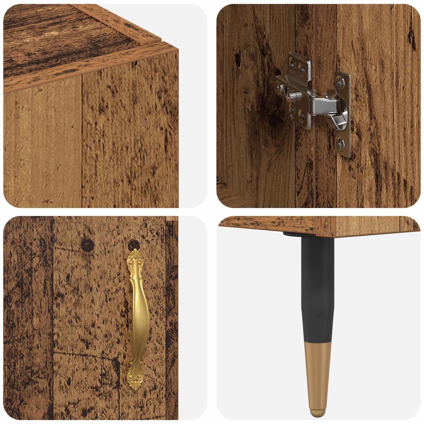 Highboard Old Wood 69.5 x 34 x 180 cm Engineered Wood