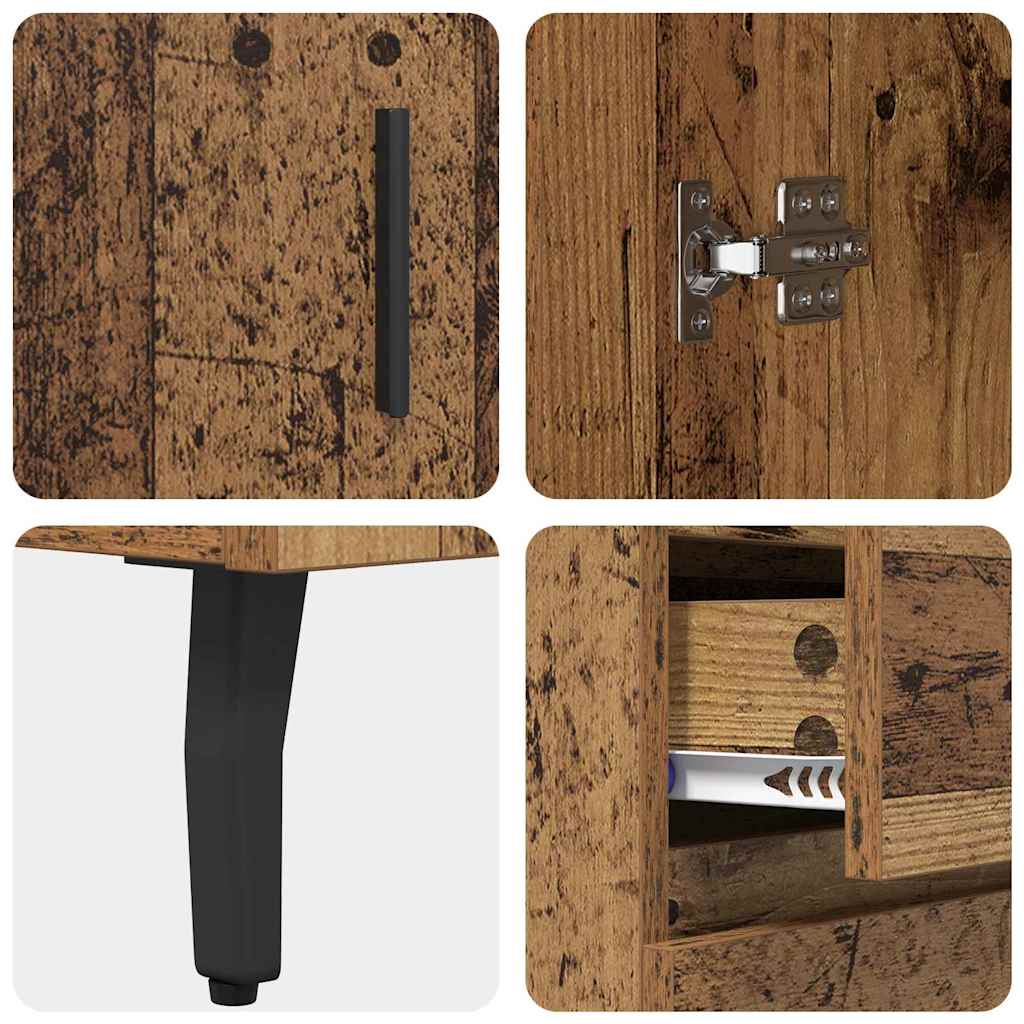 Highboard 2 pcs Old Wood 69.5 x 34 x 180 cm Engineered Wood
