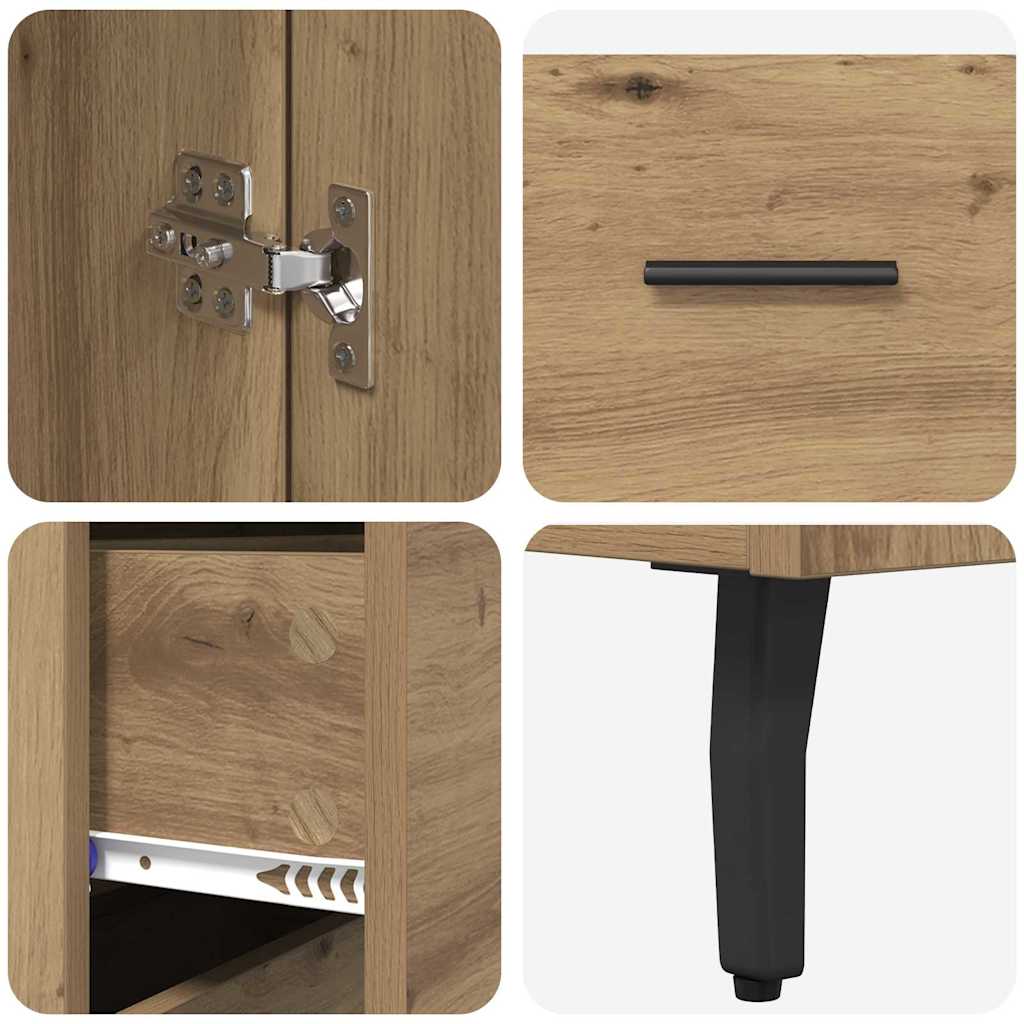 Highboard 2 pcs Artisan Oak 69.5 x 32.5 x 180 cm