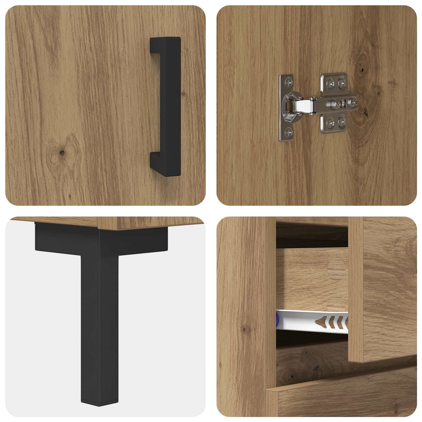 Highboard Artisan Oak 69.5 x 34 x 180 cm Engineered Wood
