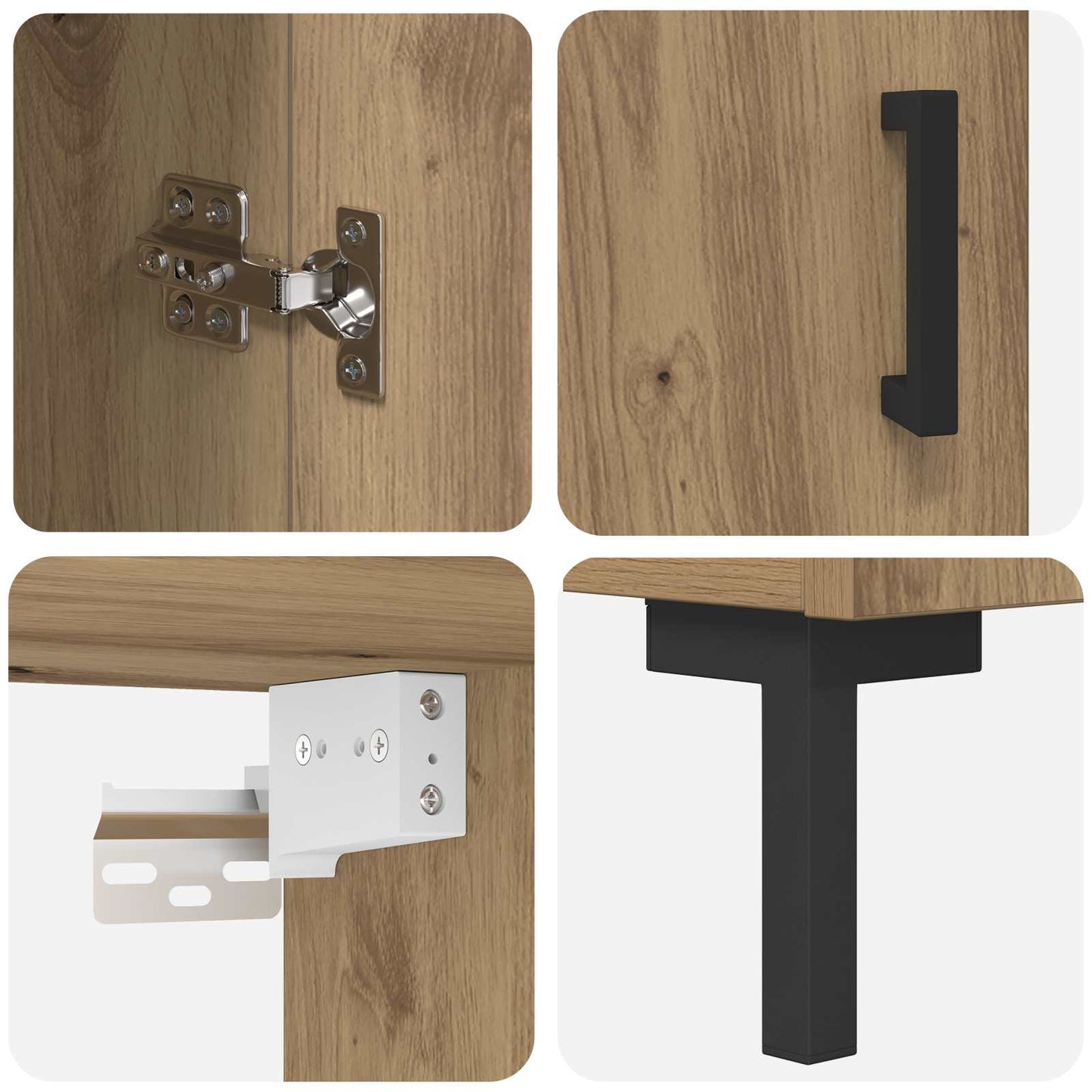 Highboard Artisan Oak 69.5 x 34 x 180 cm Engineered Wood