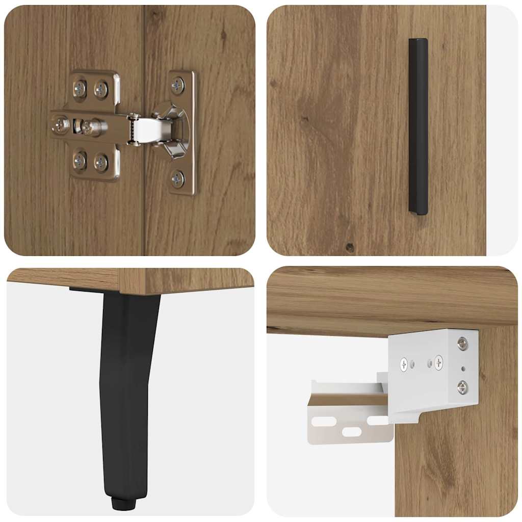 Highboard 2 pcs Artisan Oak 69.5 x 34 x 180 cm Engineered Wood