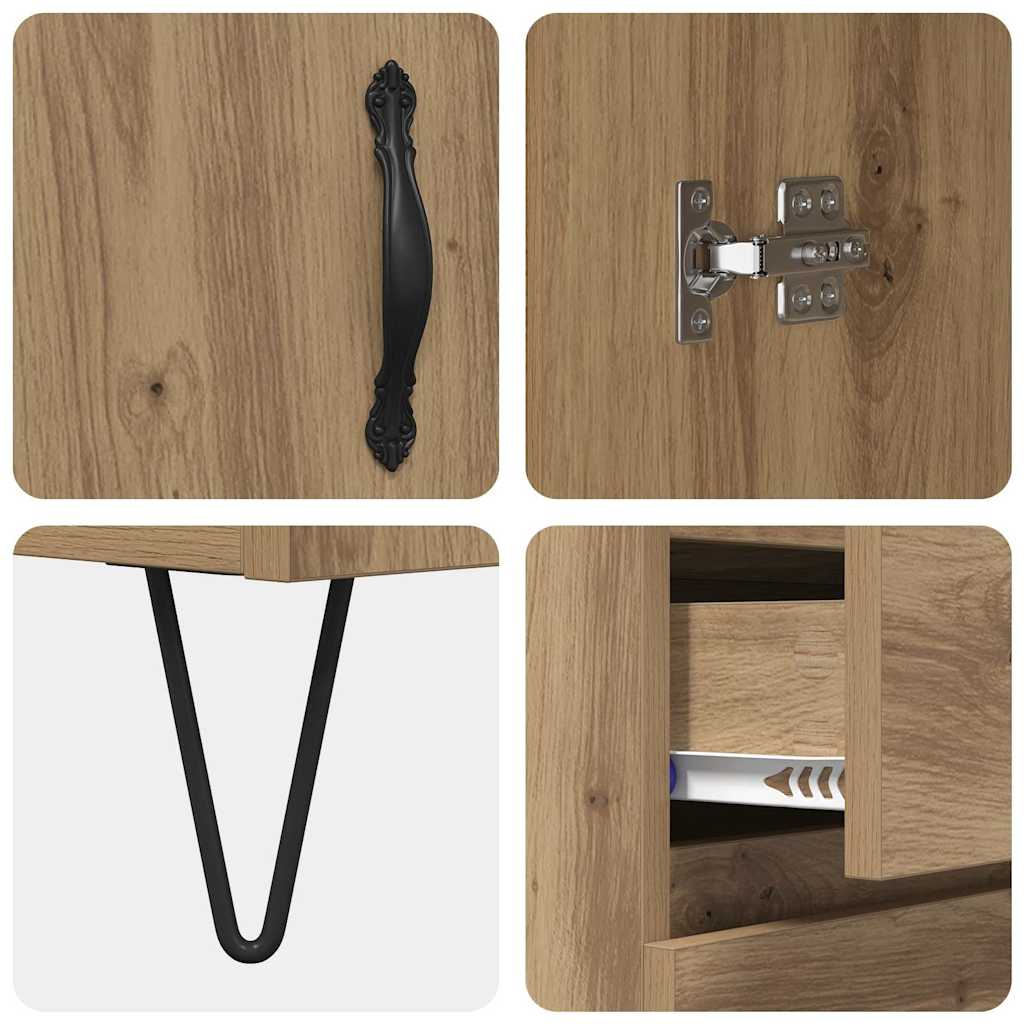 Highboard 2 pcs Artisan Oak 69.5 x 34 x 180 cm