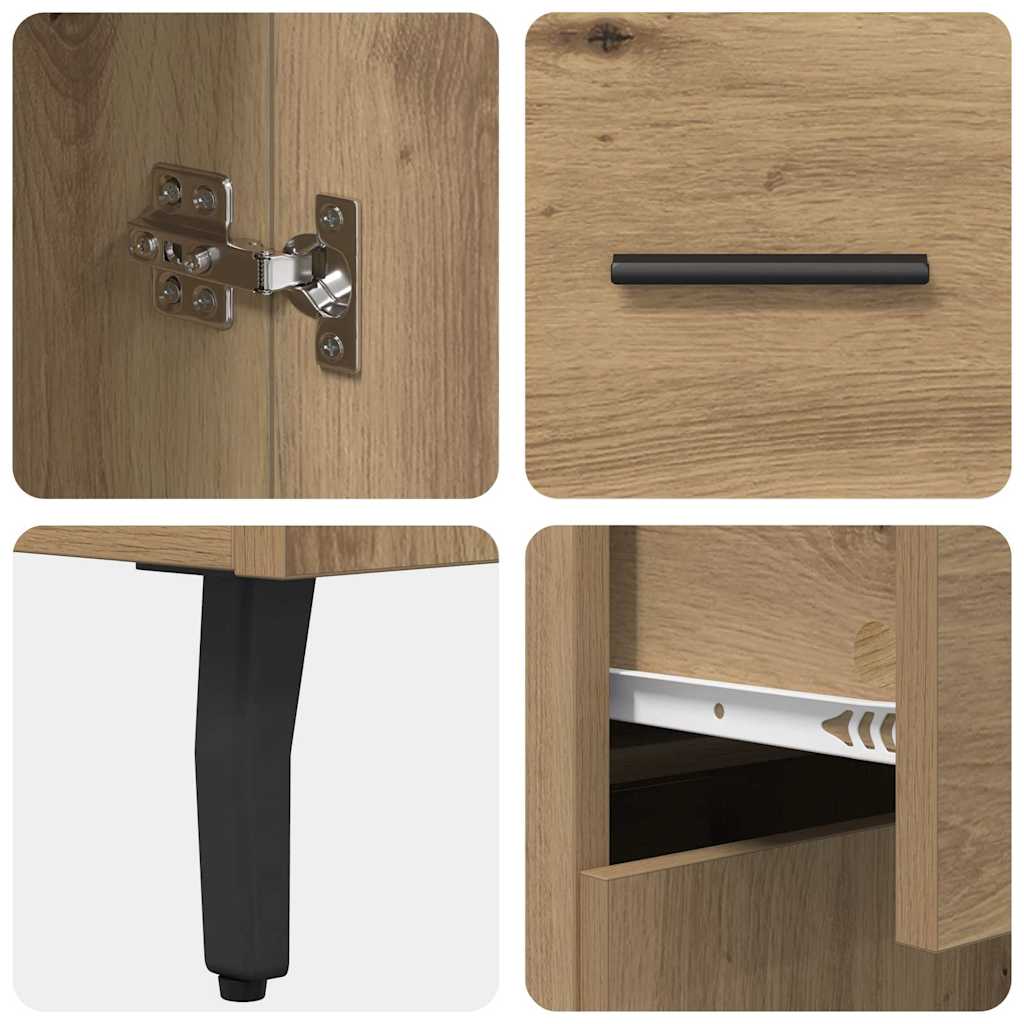 Highboard 2 pcs Artisan Oak 69.5 x 32.5 x 180 cm