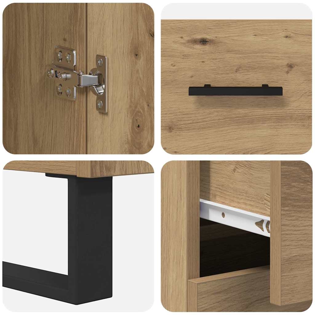 Highboard 2 pcs Artisan Oak 69.5 x 34 x 180 cm