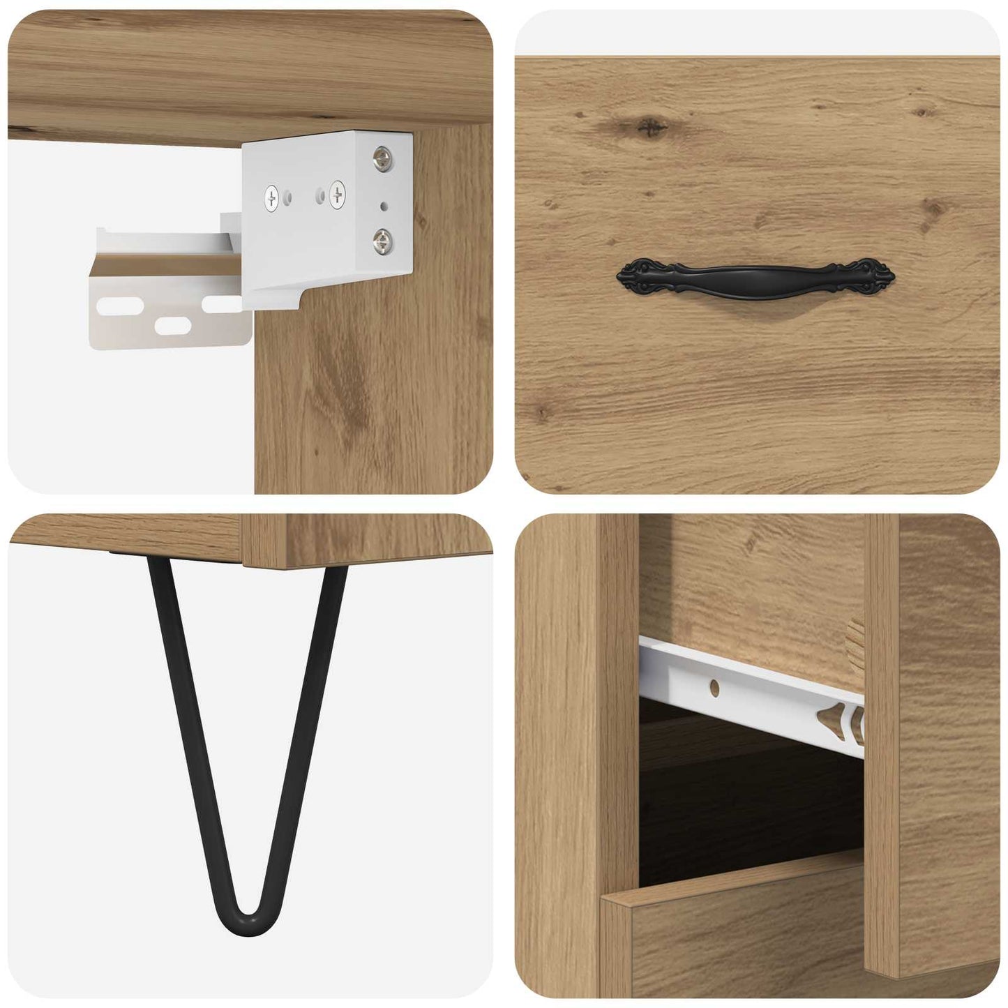 Highboard 2 pcs Artisan Oak 69.5 x 34 x 180 cm