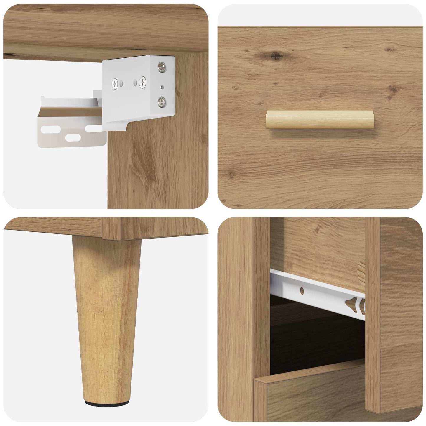 Highboard Artisan Oak 69.5 x 32.5 x 180 cm Engineered Wood