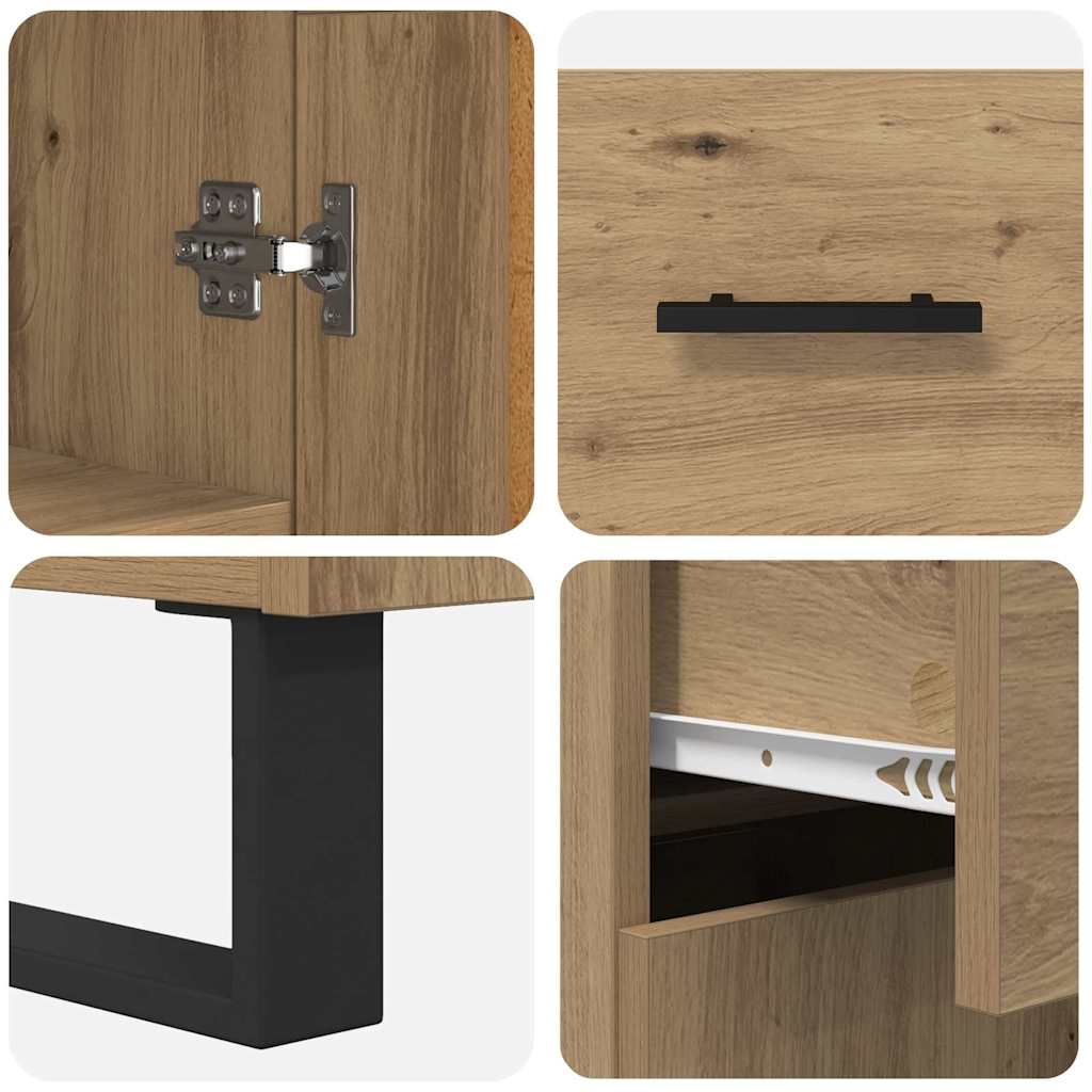 Highboard 2 pcs Artisan Oak 69.5 x 34 x 180 cm