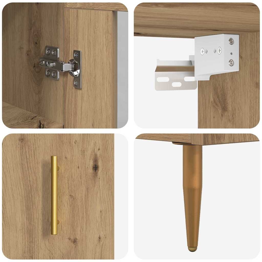 Highboard 2 pcs Artisan Oak 34.5 x 34 x 180 cm Engineered Wood