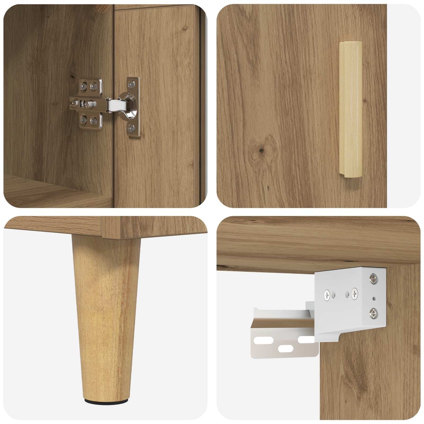 Highboard Artisan Oak 69.5 x 34 x 180 cm Engineered Wood