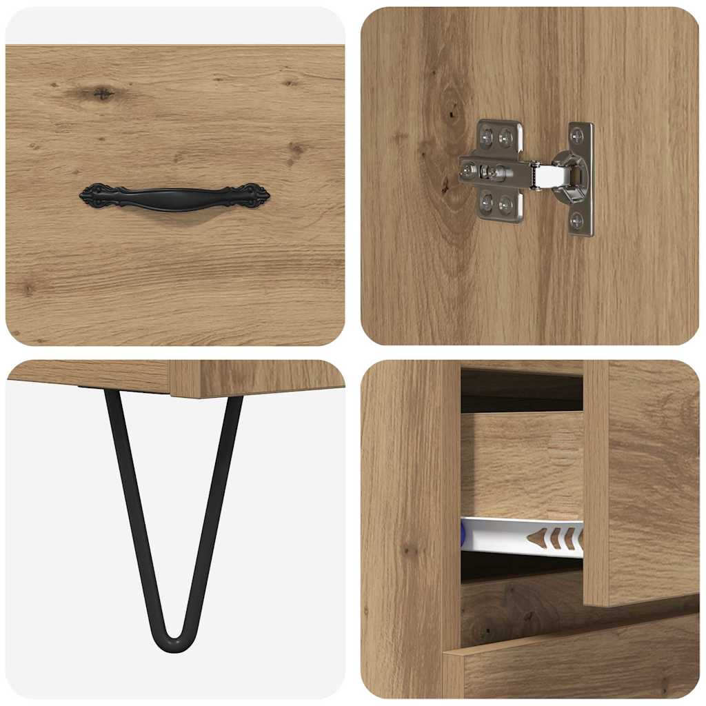 Highboard 2 pcs Artisan Oak 69.5 x 34 x 180 cm Engineered Wood