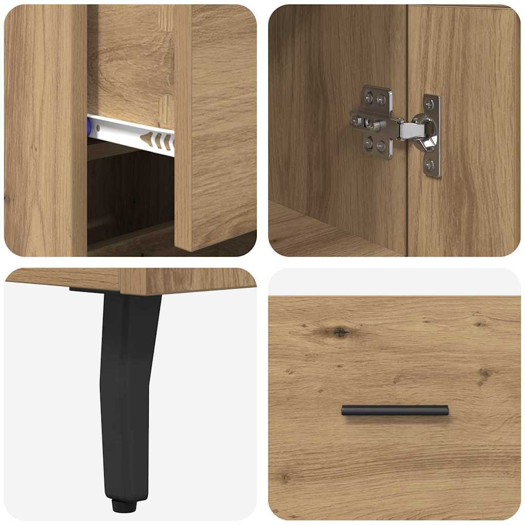 Highboard Artisan Oak 34.5 x 34 x 180 cm Engineered Wood