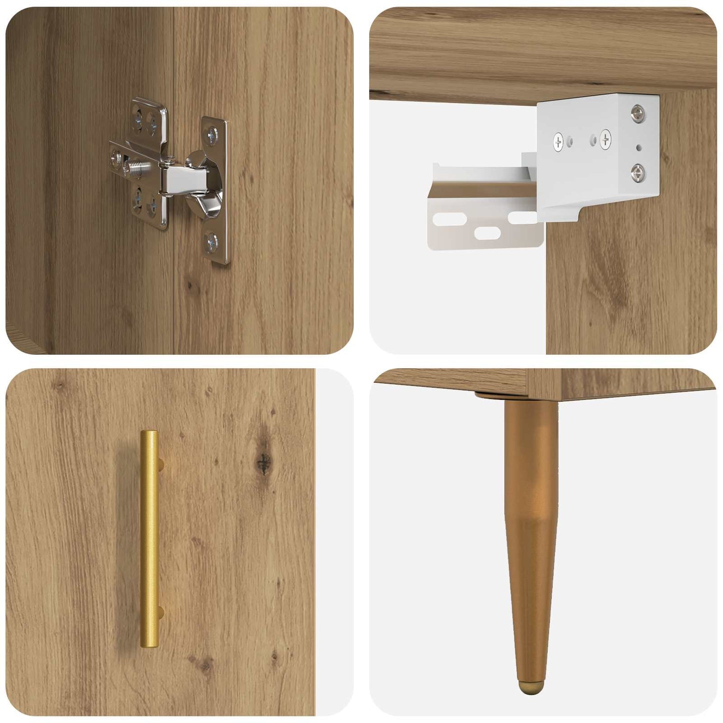 Highboard Artisan Oak 69.5 x 34 x 180 cm Engineered Wood