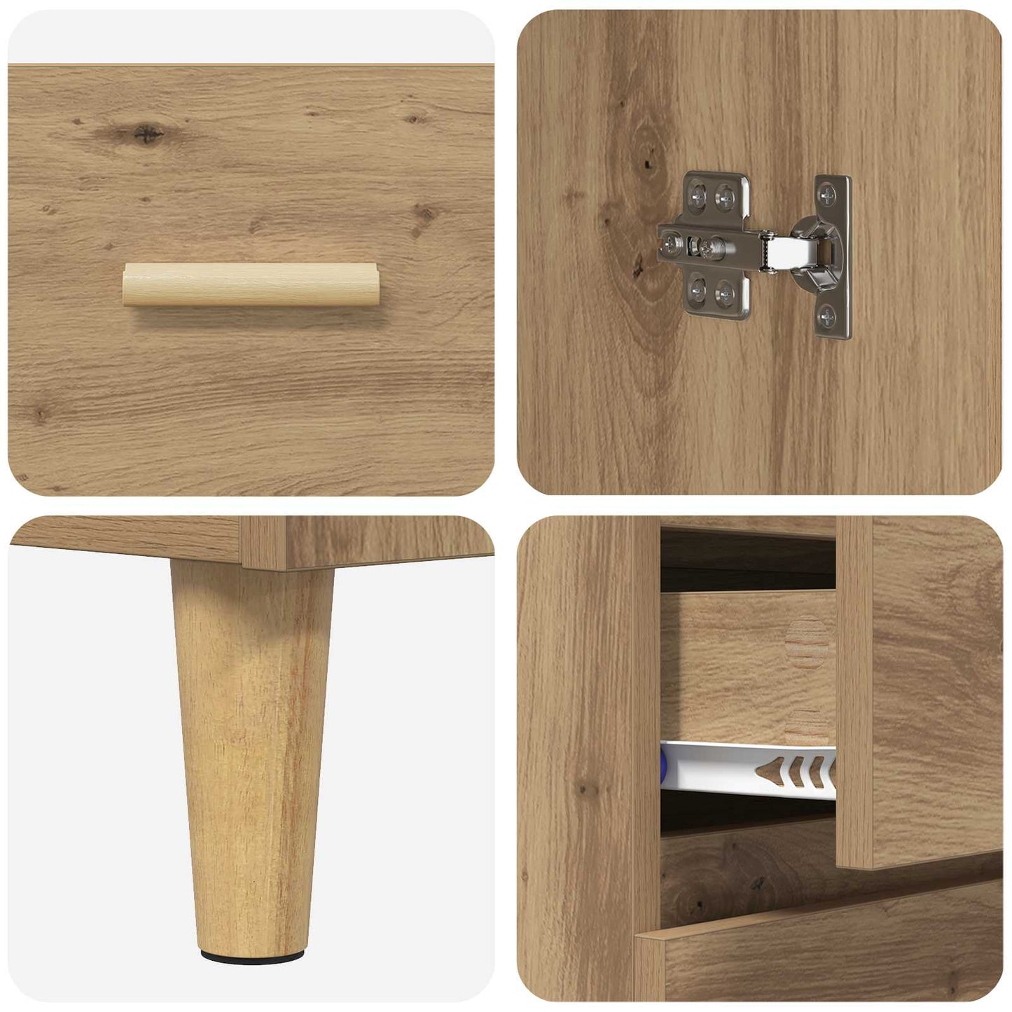 Highboard Artisan Oak 69.5 x 32.5 x 180 cm Engineered Wood