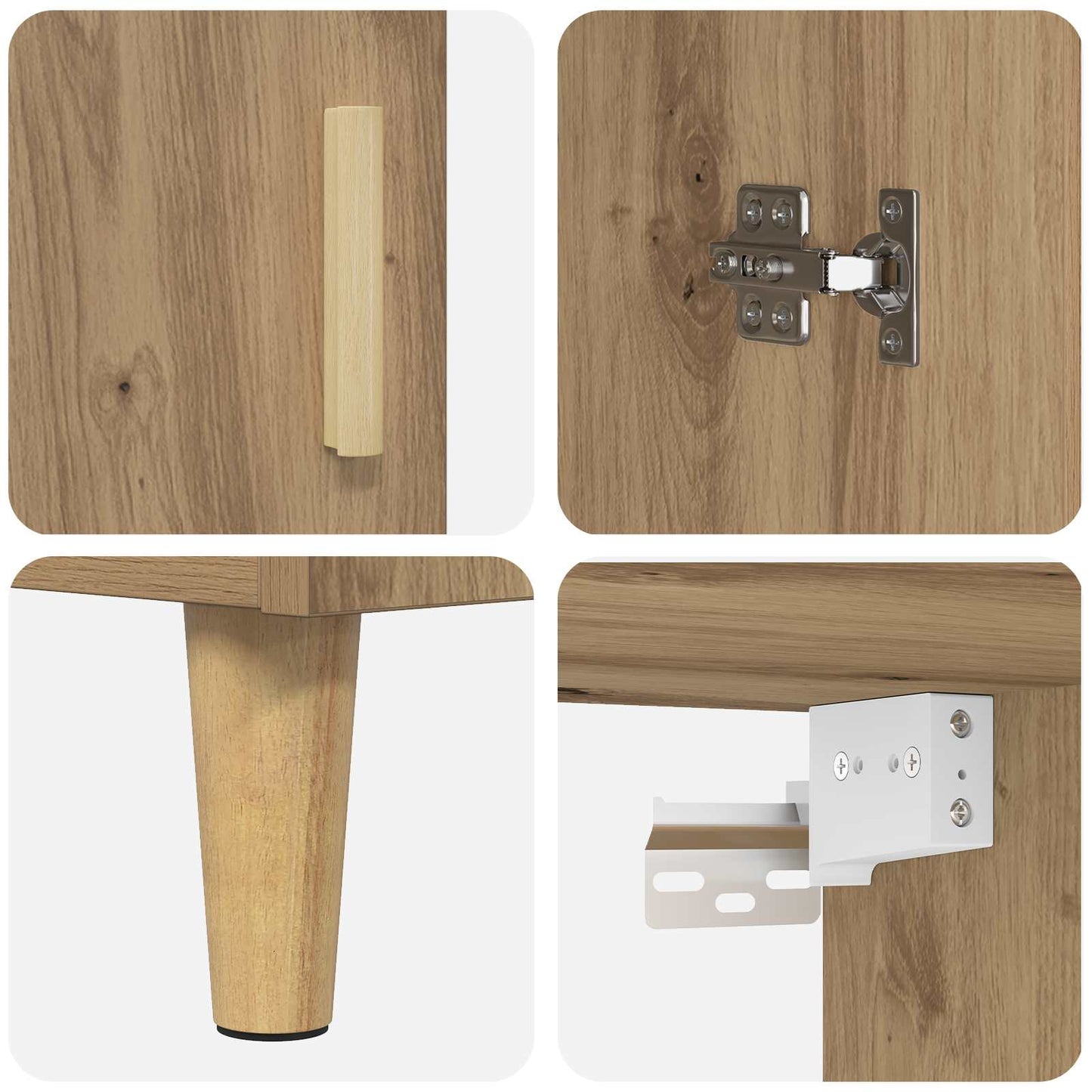 Highboard Artisan Oak 69.5 x 32.5 x 180 cm Engineered Wood