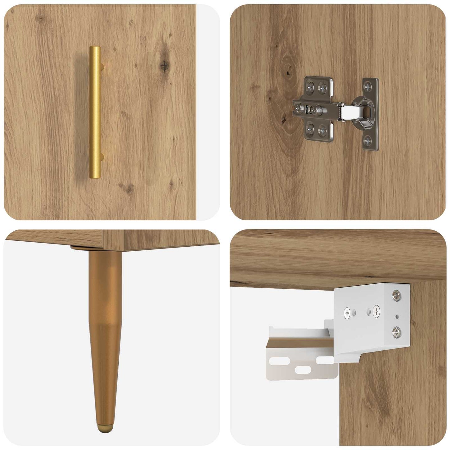 Highboard Artisan Oak 69.5 x 34 x 180 cm Engineered Wood