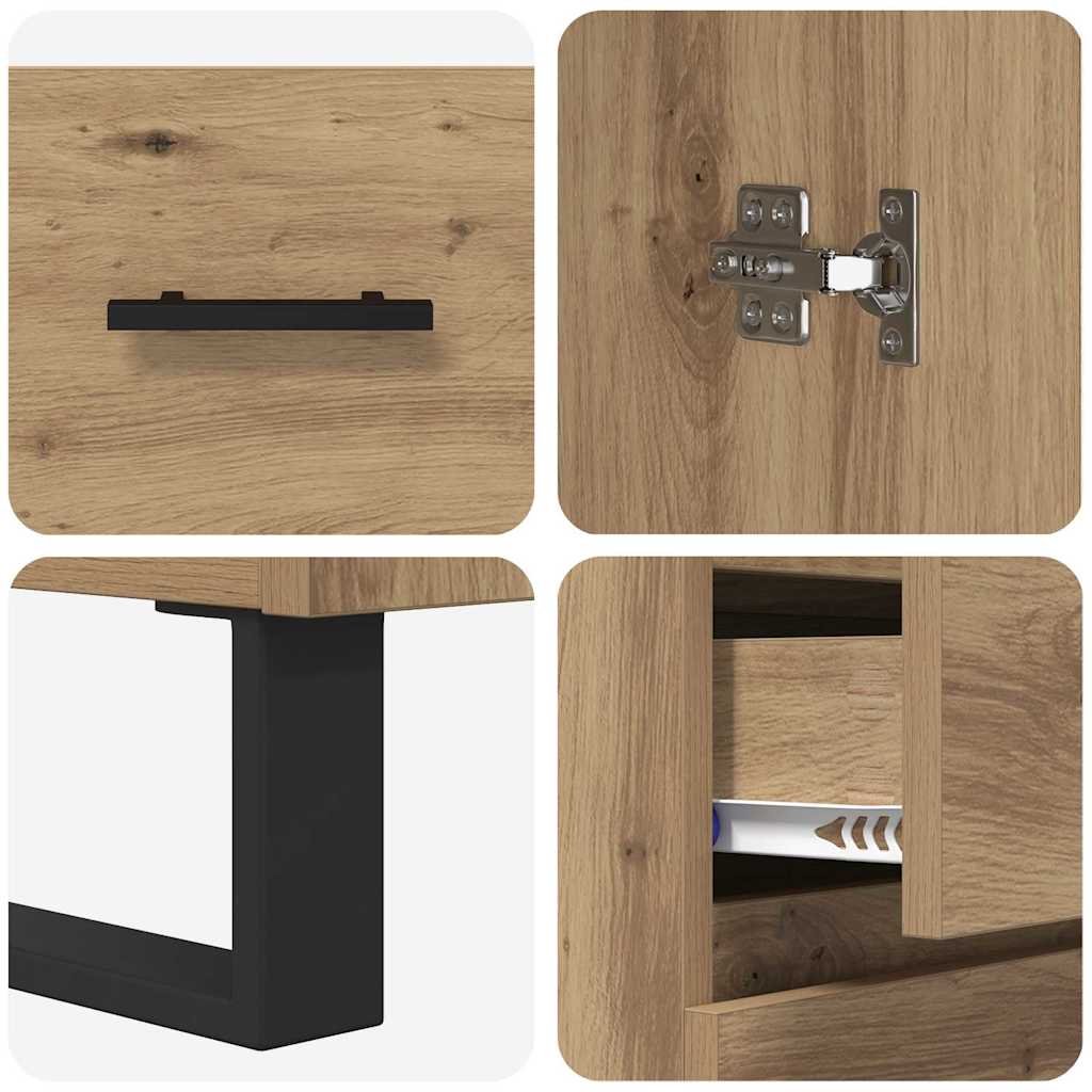 Highboard 2 pcs Artisan Oak 69.5 x 34 x 180 cm