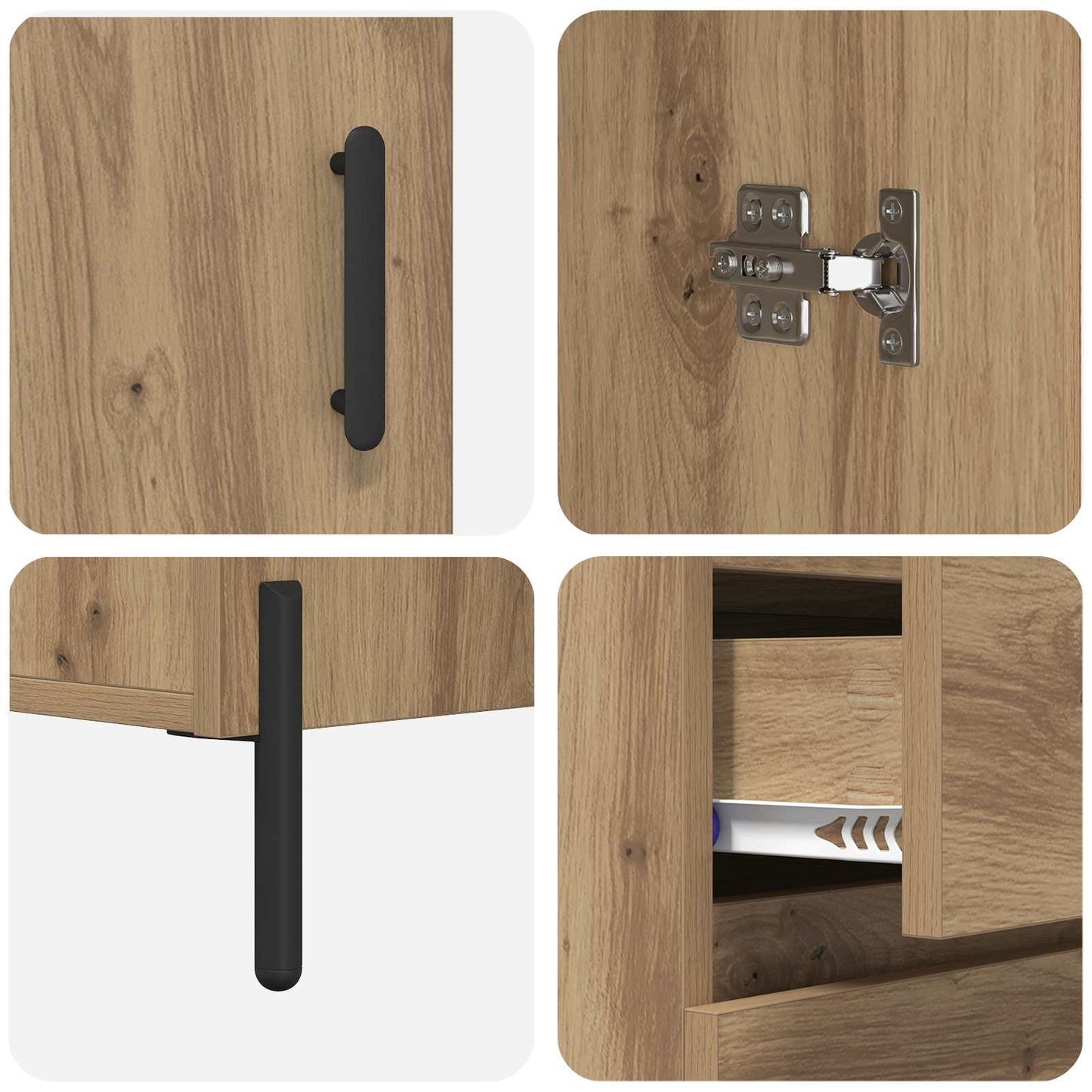 Highboard Artisan Oak 69.5 x 32.5 x 180 cm Engineered Wood