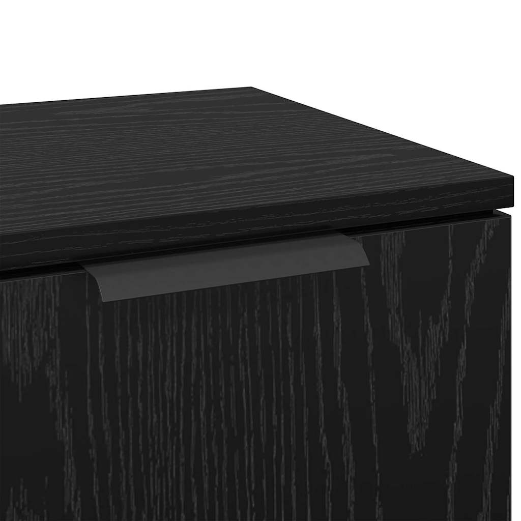 Sideboard 3 pcs Black oak 69.5 x 34 x 180 cm Engineered Wood