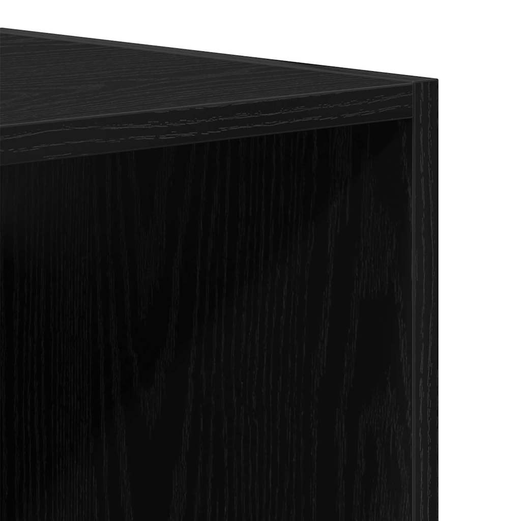 Highboard Black Oak 69.5 x 34 x 180 cm Engineered Wood