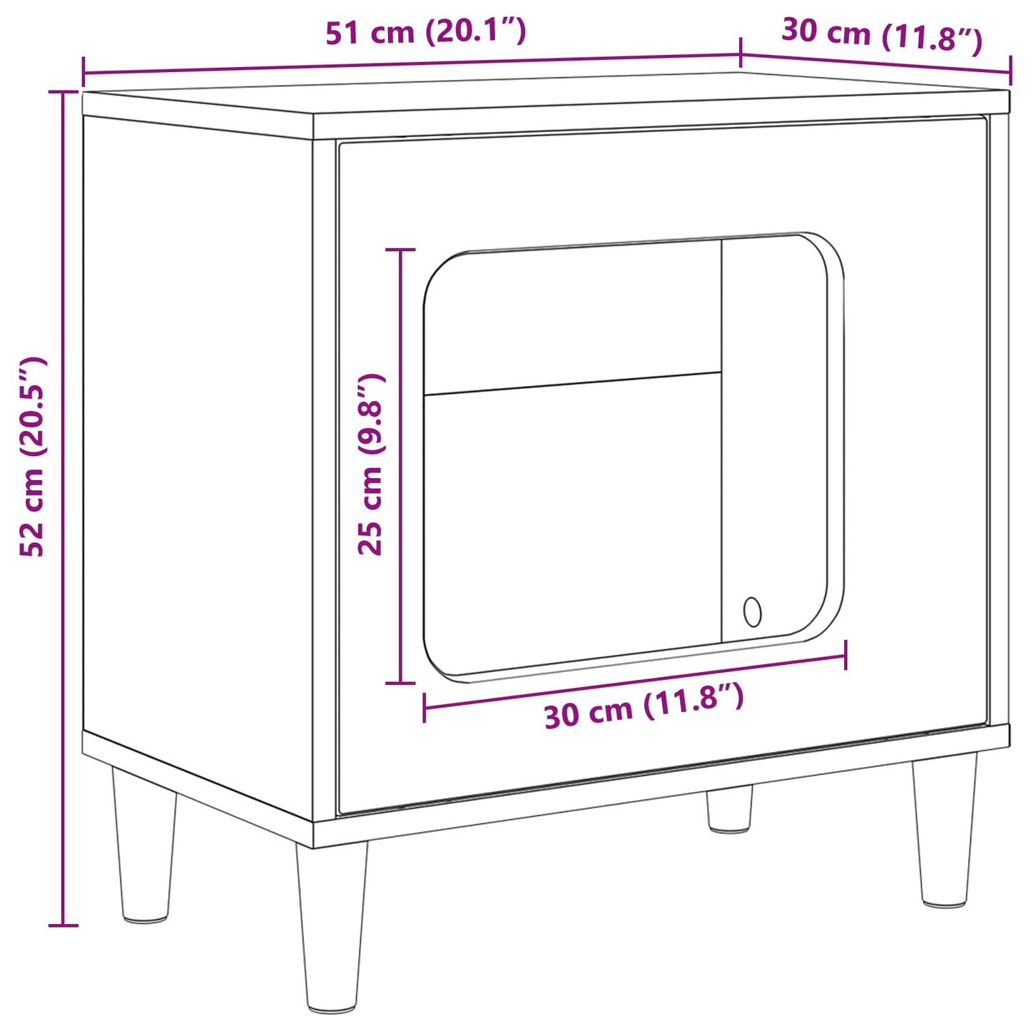 Cat House Smoked Oak 51 x 30 x 52 cm Engineered Wood