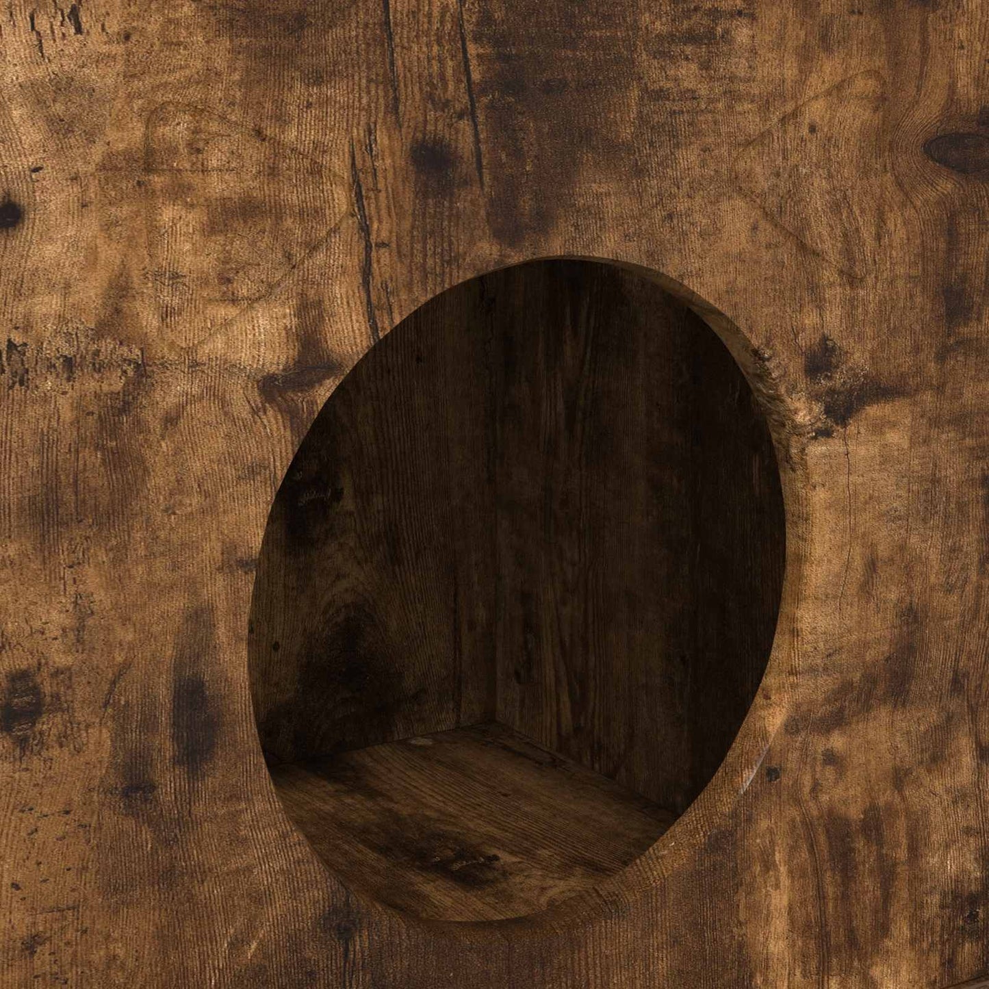 Cat House Smoked Oak 72 x 42.5 x 70 cm Engineered Wood