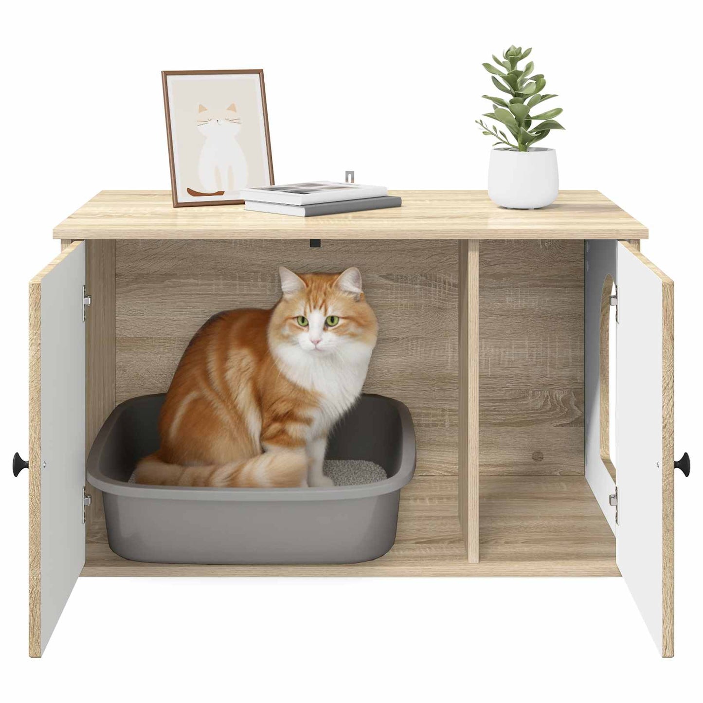 Cat House Sonoma 85 x 55 x 50.5 cm Engineered Wood