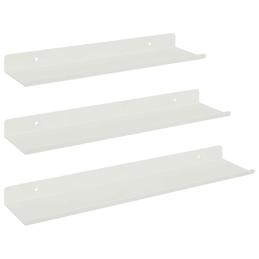 Floating Shelf 3 pcs White 40 x 9 x 2.5 cm Steel