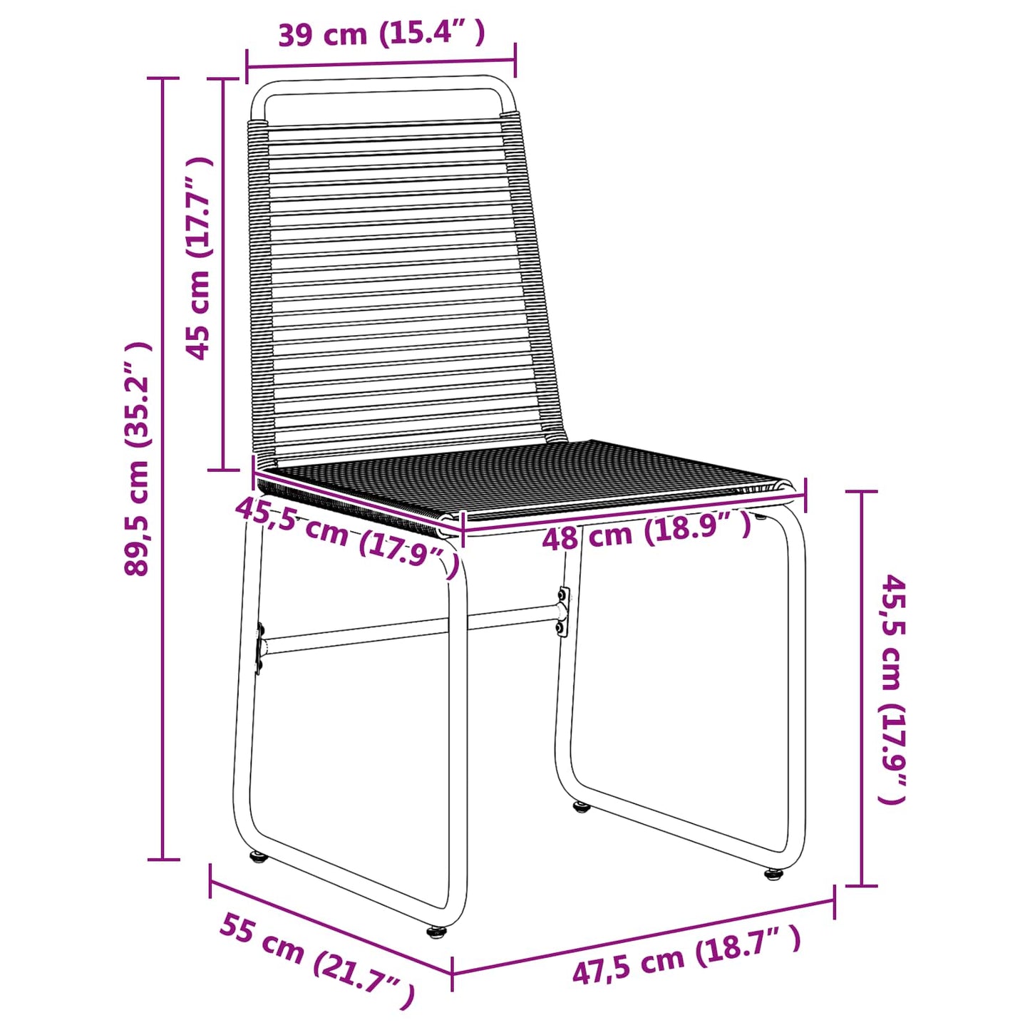 Garden Chairs 2 pcs Black Rattan