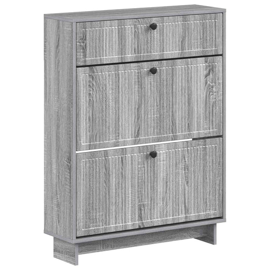 Shoe Cabinet EDE 78 x 24 x 103 cm Engineered Wood Grey Sonoma