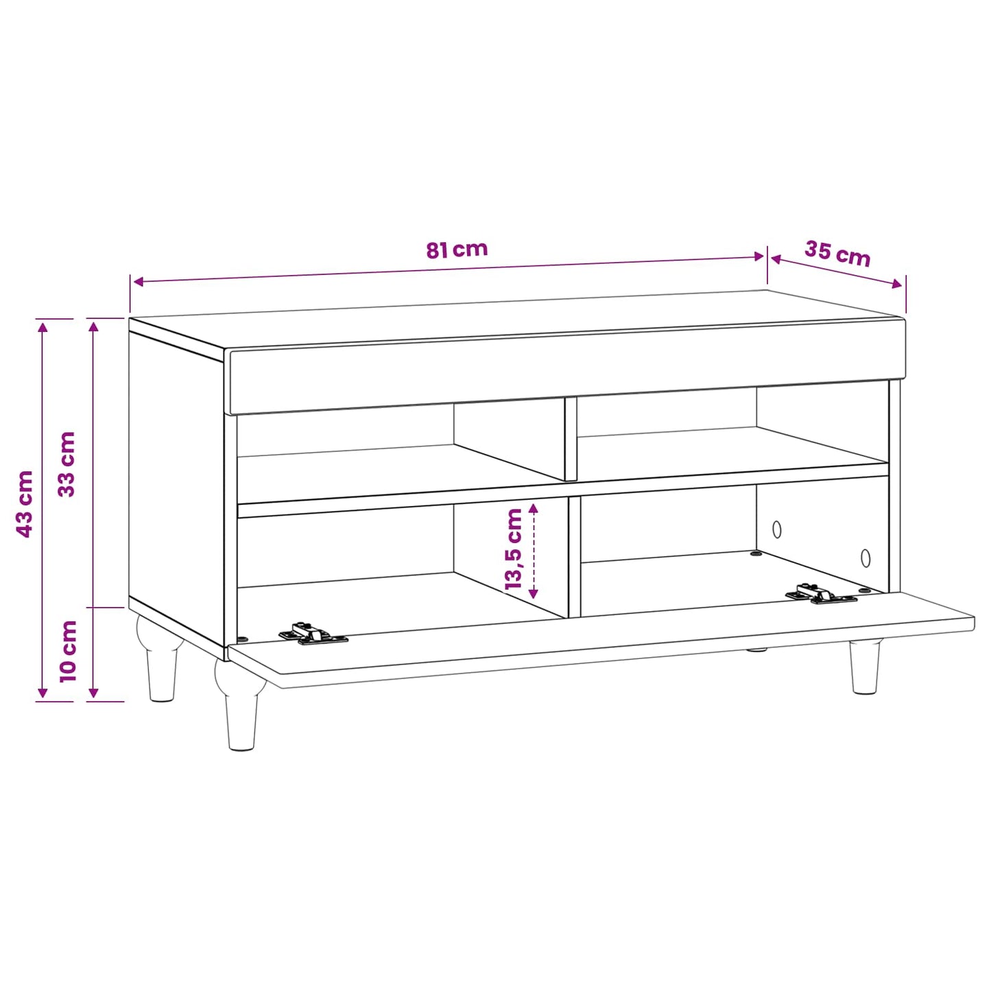 LED TV Cabinet Old Wood Engineered Wood