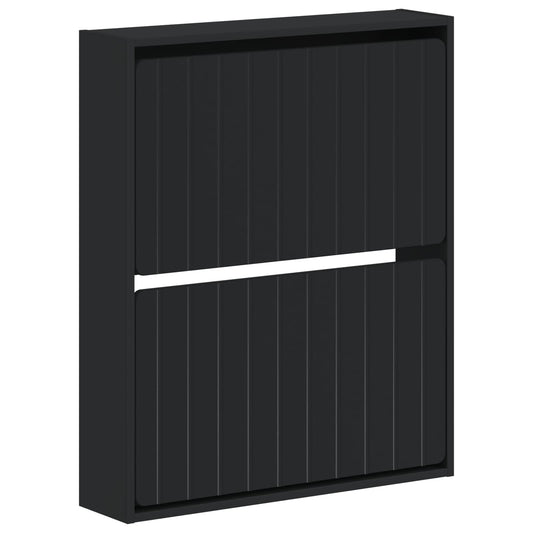 Wall-Mounted Shoe Cabinet ZWOLLE 71 x 17 x 86 cm Black
