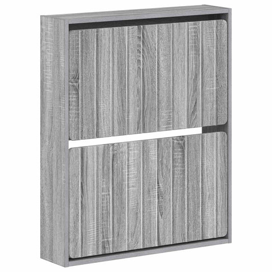 Wall-Mounted Shoe Cabinet ZWOLLE 71 x 17 x 86 cm Grey Sonoma