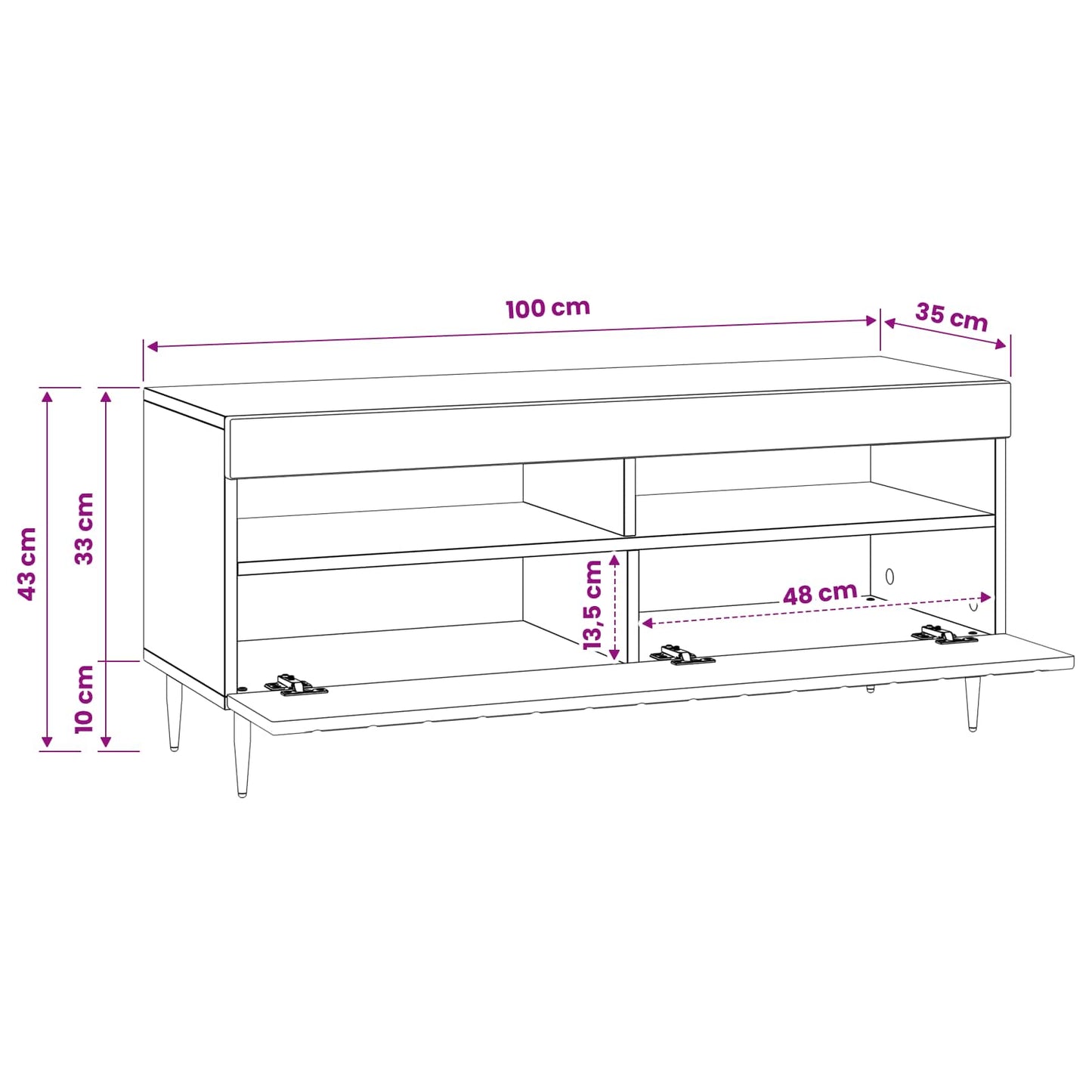 LED TV Cabinet Grey Sonoma Engineered Wood