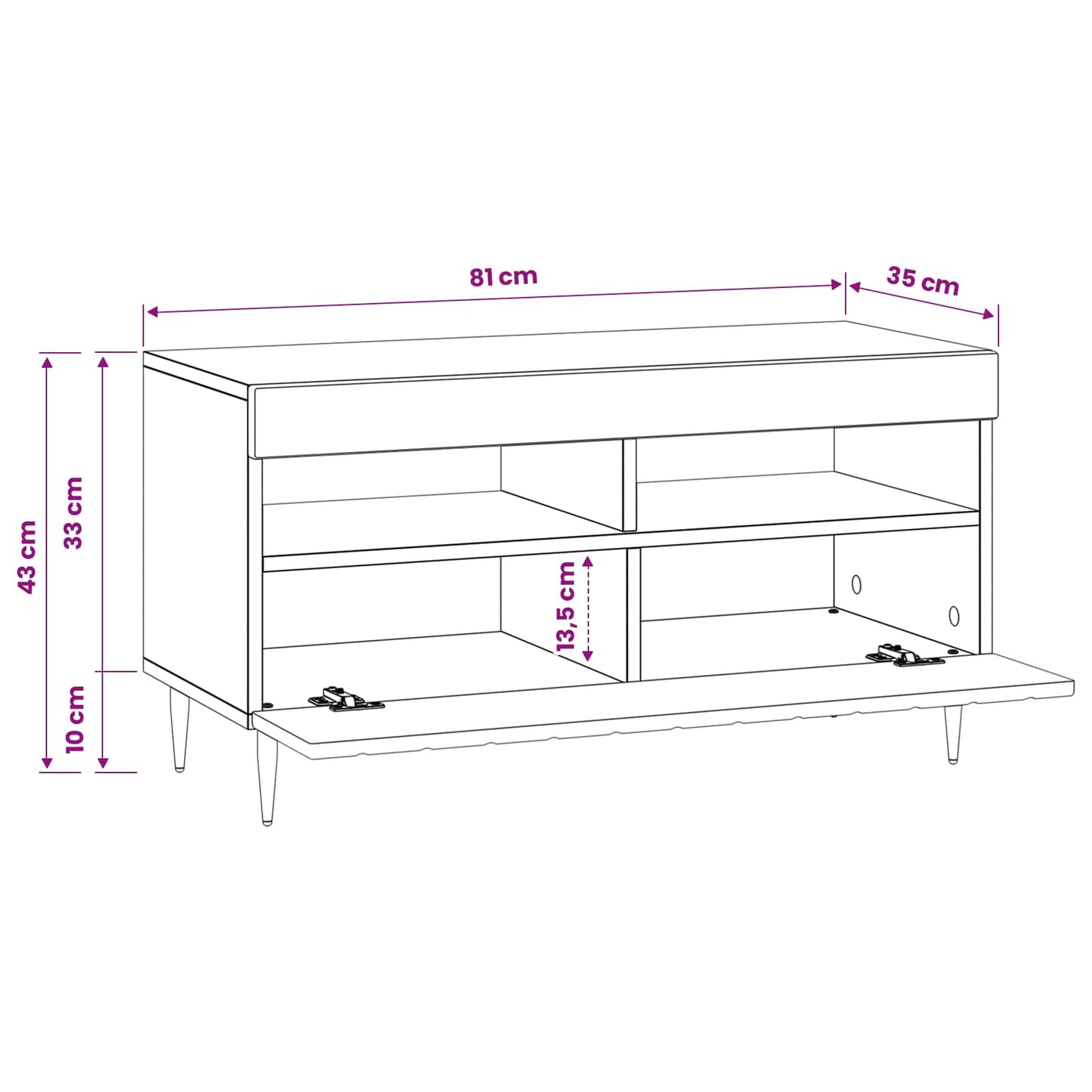 LED TV Cabinet Old Wood Engineered Wood