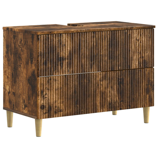 Bathroom Sink Cabinet ARNHEM Smoked Oak 82 x 41x 59 cm