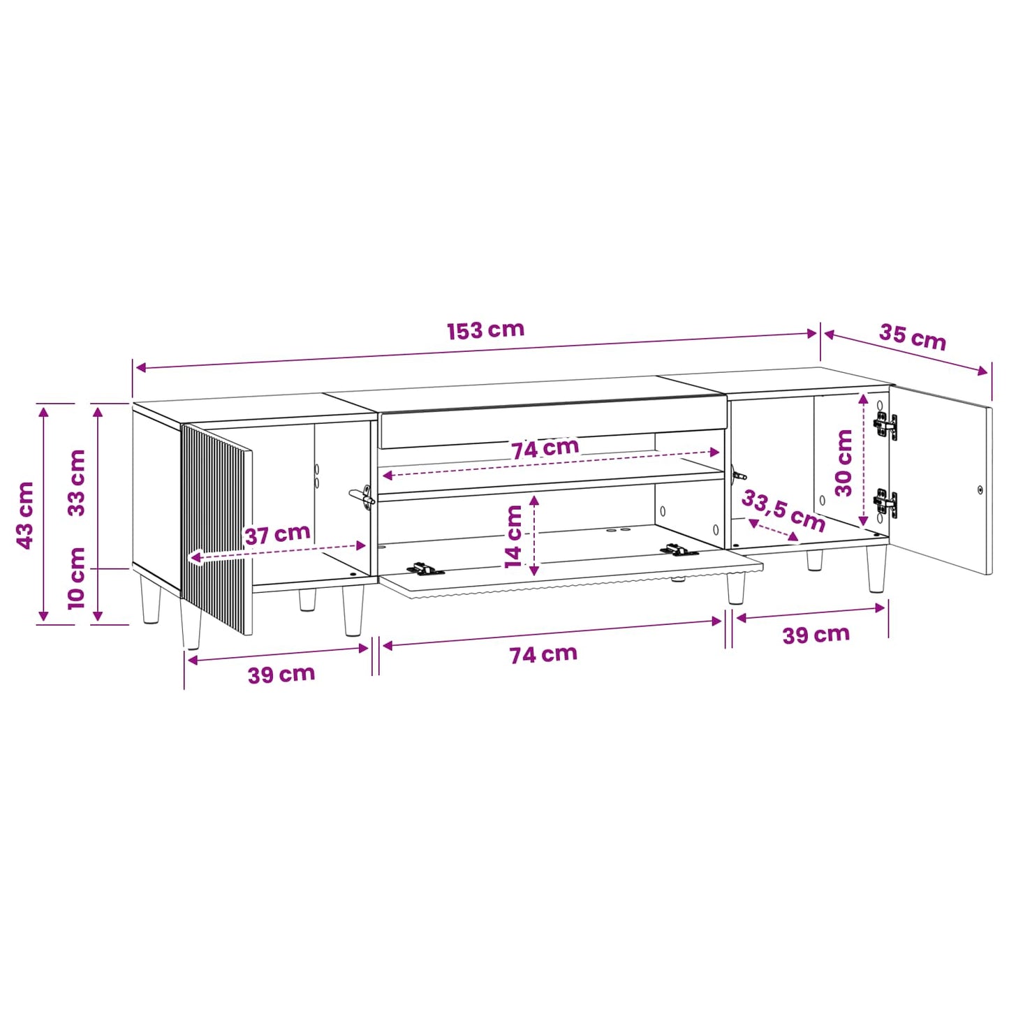LED TV Cabinet Sonoma Oak Engineered Wood