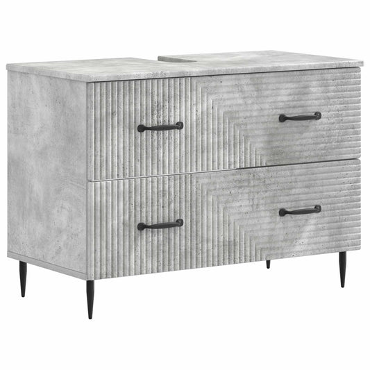 Bathroom Sink Cabinet HAARLEM Concrete Grey 82 x 41x 58.5 cm