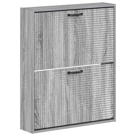 Wall-Mounted Shoe Cabinet HAARLEM 71 x 17 x 86 cm Grey Sonoma