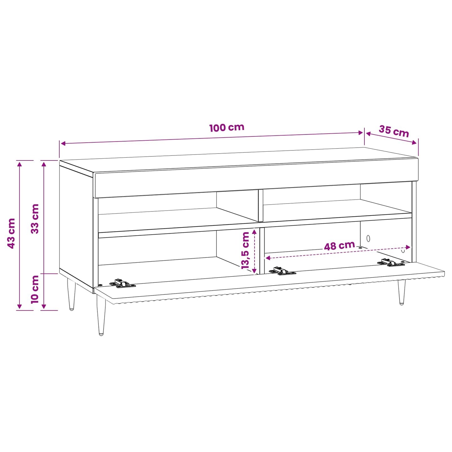 LED TV Cabinet Sonoma Oak Engineered Wood