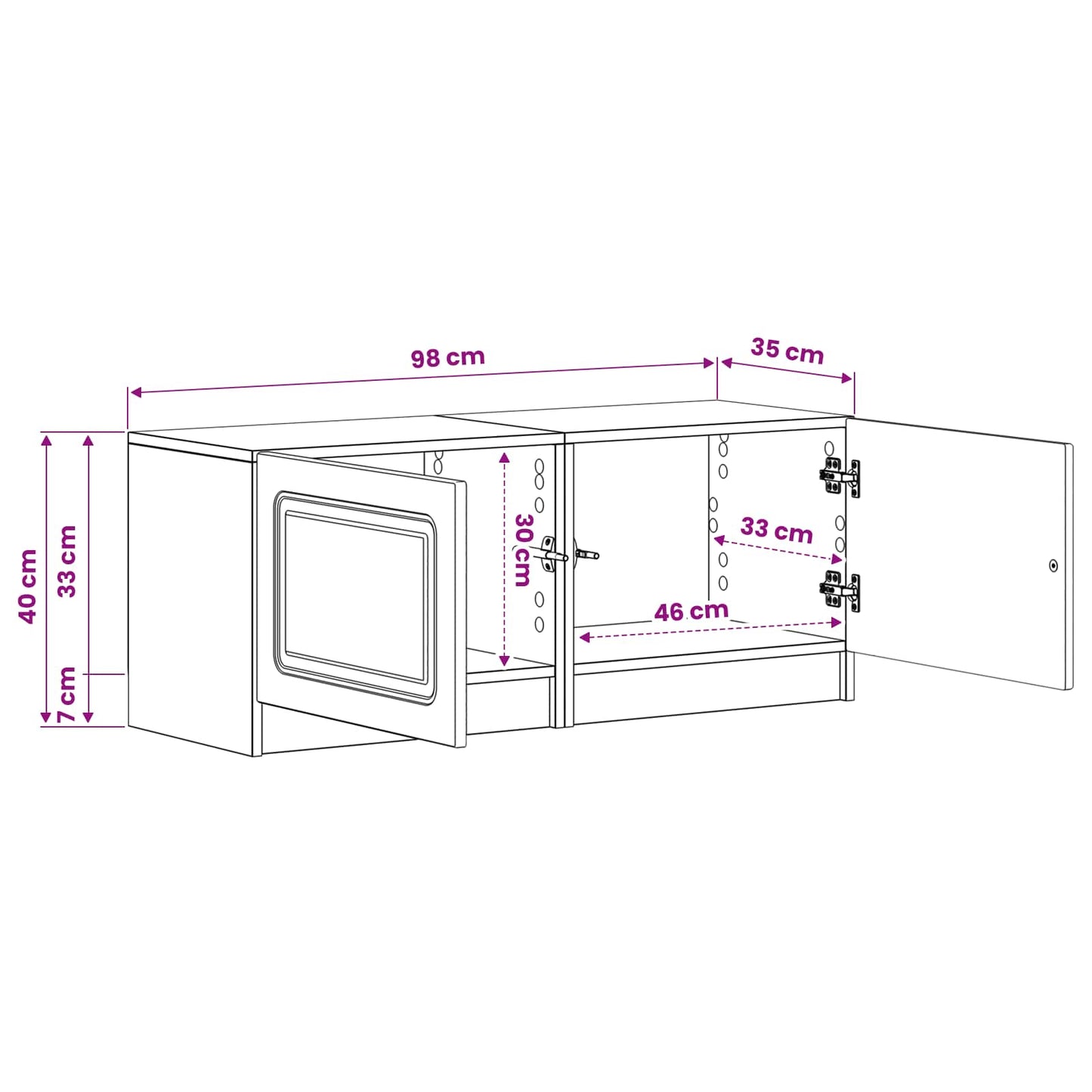 TV Cabinet Artisan Oak Engineered Wood