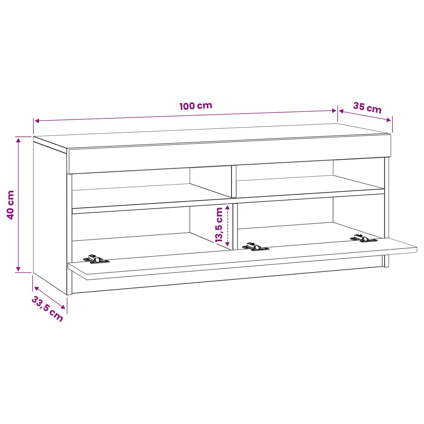 LED TV Cabinet Concrete Grey Engineered Wood