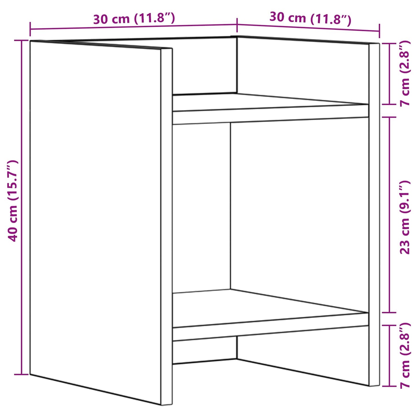 Plant Stand 2 pcs Artisan Oak 30 x 30 x 40 cm Engineered Wood