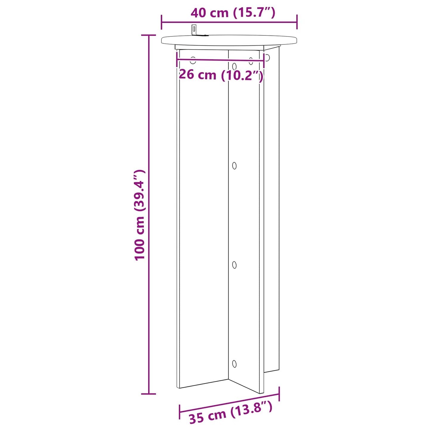 Plant Stand 2 pcs Sonoma Oak Ø40 x 100 cm Engineered Wood