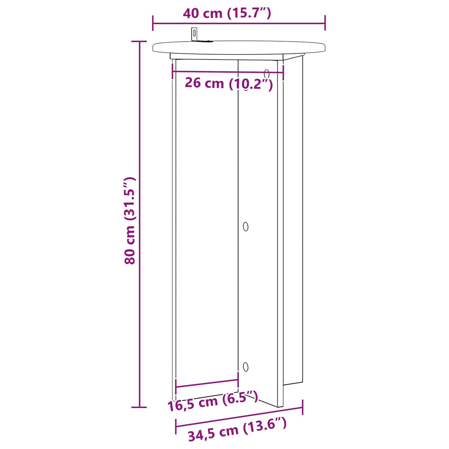 Plant Stand 2 pcs Concrete Grey 40 x 40 x 80 cm Engineered Wood