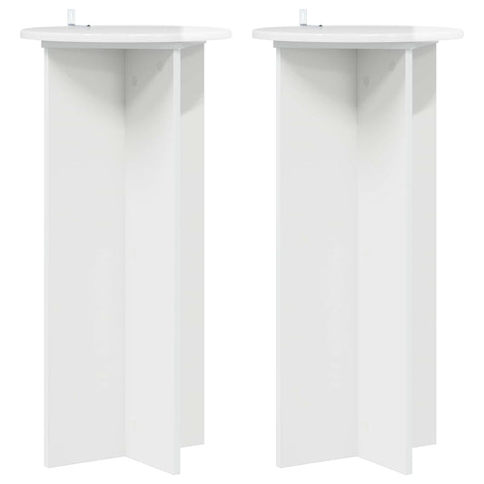 Plant Stand 2 pcs High Gloss White 40 x 40 x 80 cm
