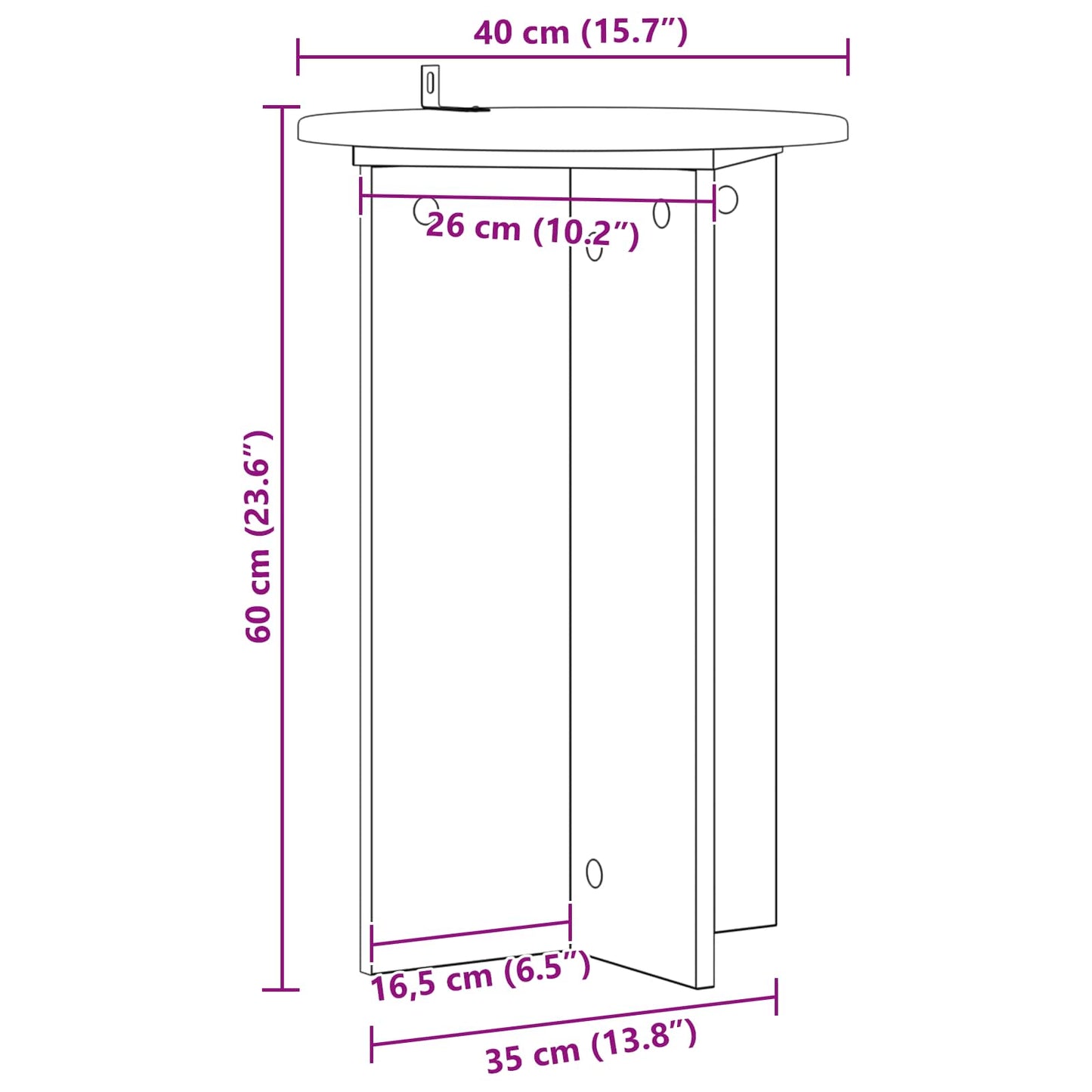 Plant Stand 2 pcs Old Wood Ø40 x 60 cm Engineered Wood