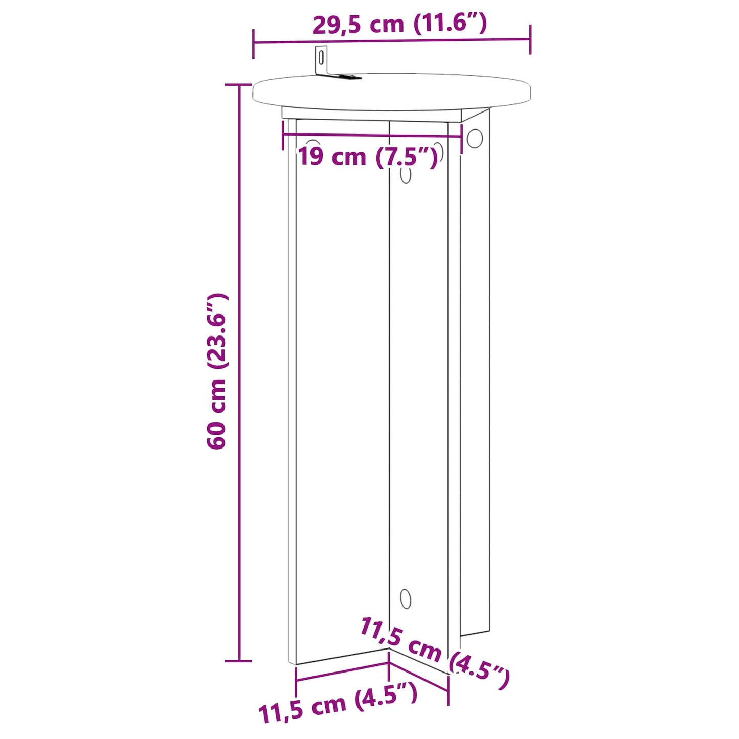 Plant Stand 2 pcs Black 29.5 x 29.5 x 60 cm Engineered Wood